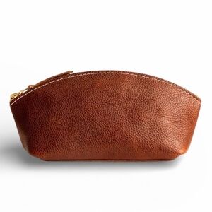 PORTLAND LEATHER Eclipse Makeup Bag Nutmeg